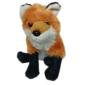 Wild Republic Red Fox Sitting Forest Woods Stuffed Animal 2014 11"